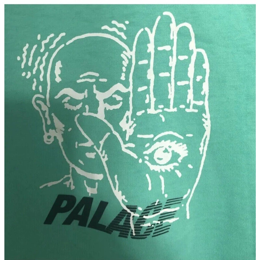 Palace X Cannondale Mad Boy Graphic T-Shirt Mint Green White Black Eye Large